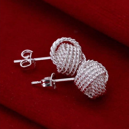 Fashion Silver Tennis Earrings