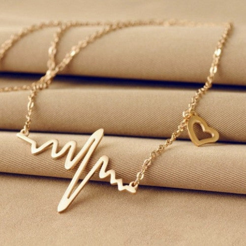 Heartbeat Gold Plated Pendant