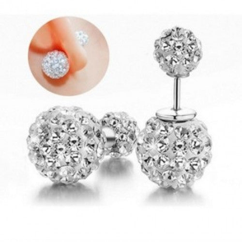 Crystal Ball Stud Earrings