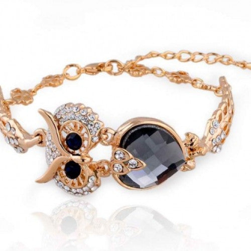 Gold Plated Owl Bracelet