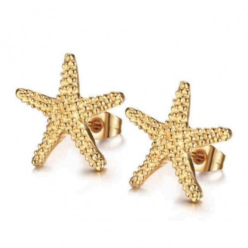 Gold Plated Starfish Stud Earring