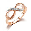 Infinity Crystal Rings for Women