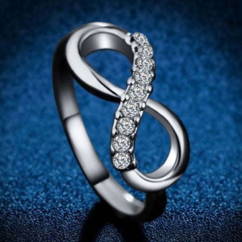 Infinity Crystal Rings for Women