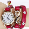 Rhinestone Leather Band Bracelet