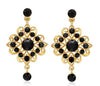 Gold Plated Black Rhinestone