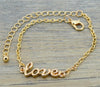 Love Anklet Gold Plated And Silver